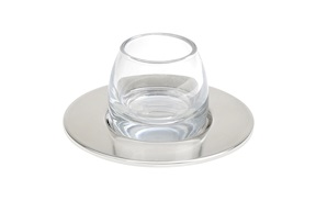 Portastecchi argento in stile Cardinale con piattino Selezione Zanolli