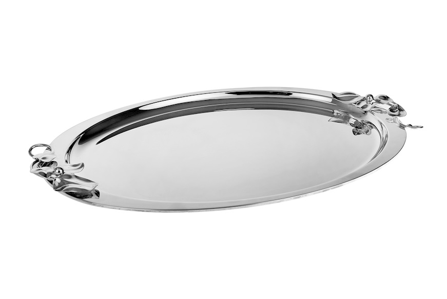 Oval tray silver Selezione Zanolli
