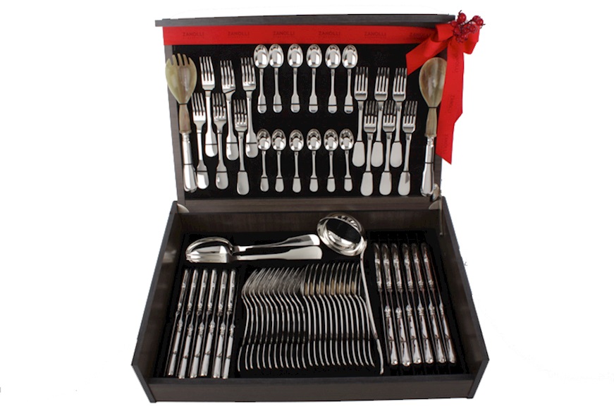 Cutlery set nickel silver 77 pieces in Cardinal style Selezione Zanolli