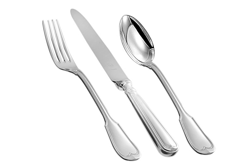 Cutlery set nickel silver 77 pieces in Mauritian style Selezione Zanolli