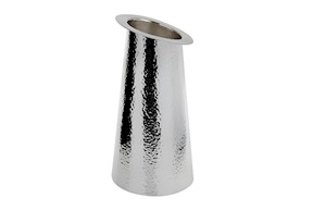 Vaso Conico martellato silver plated obliquo Selezione Zanolli