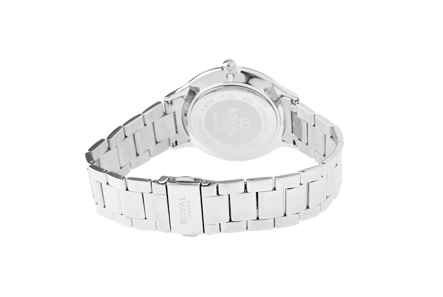 Orologio da polso unisex acciaio con quadrante bianco Royal London