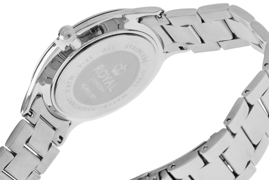 Orologio da polso unisex acciaio con quadrante bianco Royal London