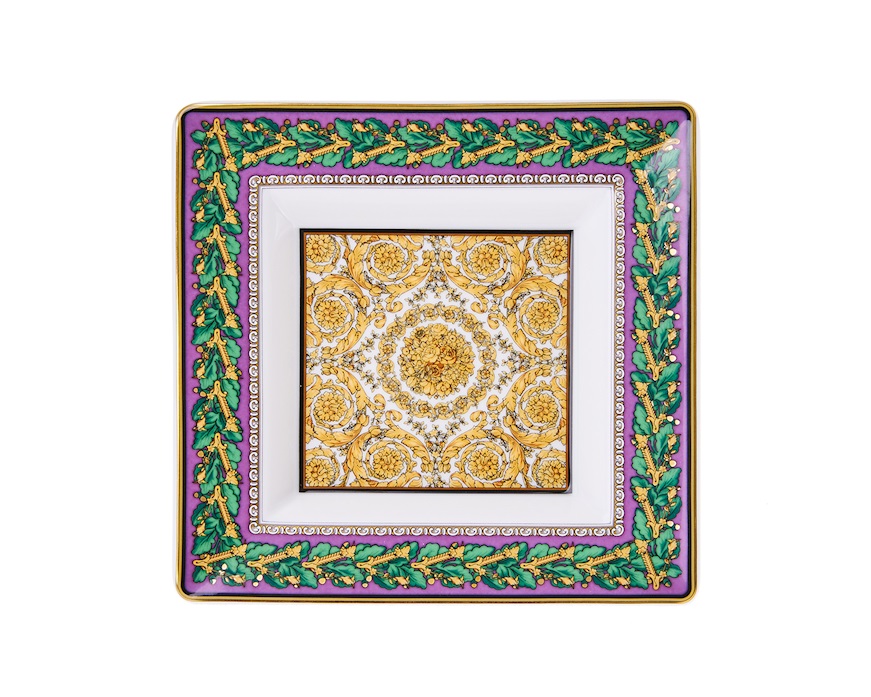 Coppa quadra Barocco Mosaic porcellana Versace