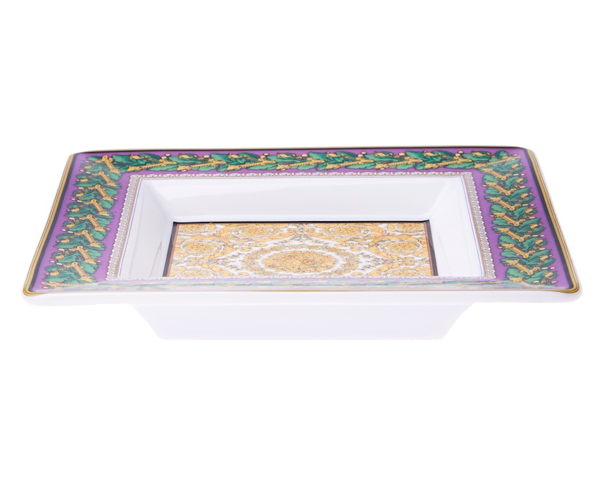 Coppa quadra Barocco Mosaic porcellana Versace