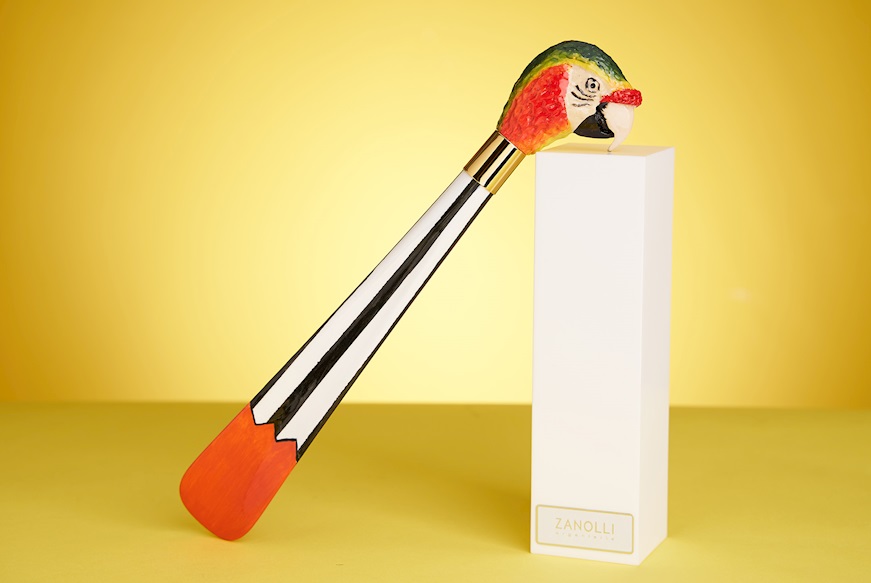 Shoehorn Parrot hand-painted Selezione Zanolli