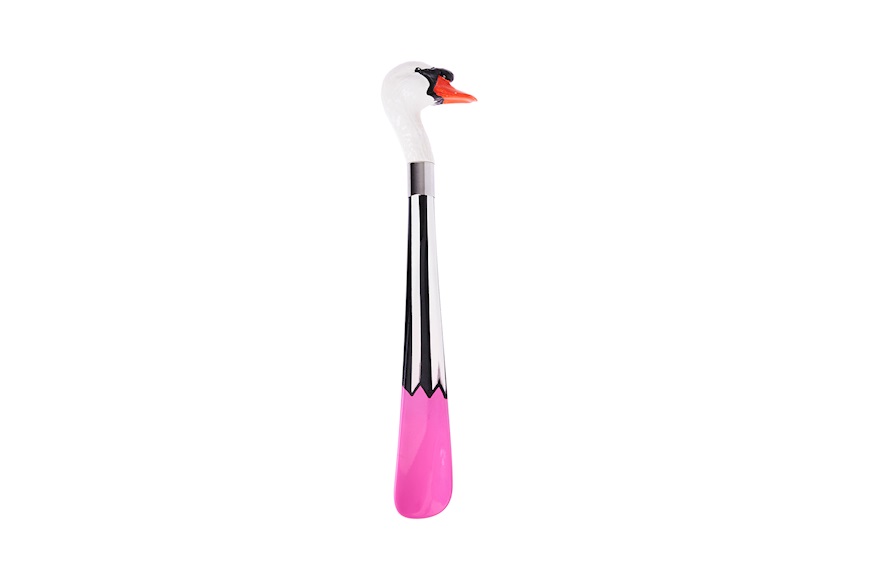 Shoehorn Swan hand-painted Selezione Zanolli