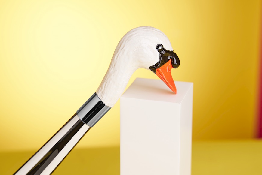 Shoehorn Swan hand-painted Selezione Zanolli