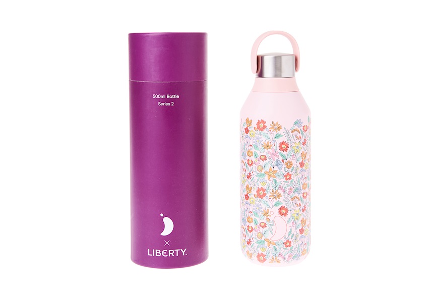 Thermal bottle steel liberty blush and flower Chilly's Bottles