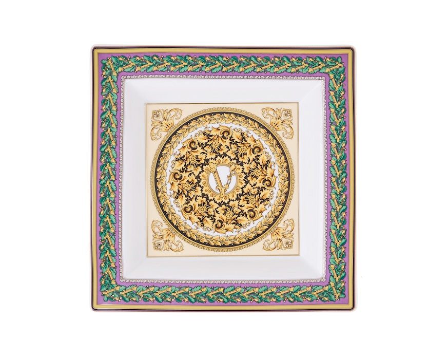 Coppa quadra Barocco Mosaic porcellana Versace