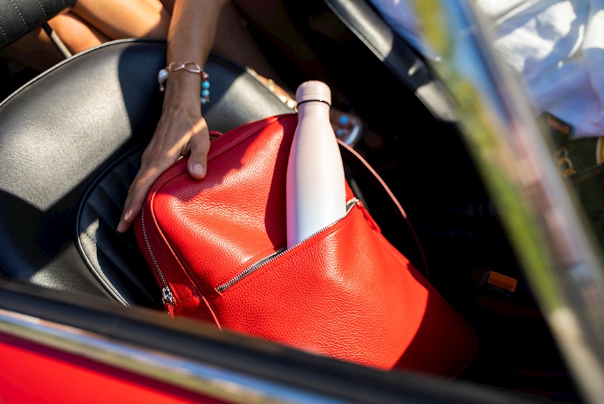 Idea regalo Laurea Zaino Folio pelle rossa Selezione Zanolli