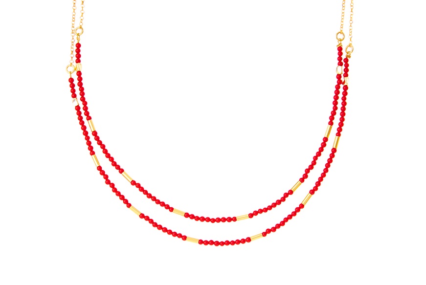 Necklace silver with red resin Selezione Zanolli