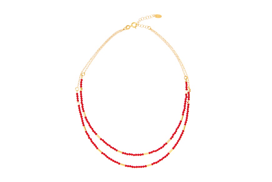 Necklace silver with red resin Selezione Zanolli