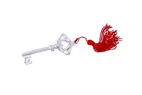 Chiave dell'amore con nappina rossa Selezione Zanolli
