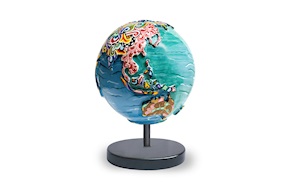 Mappamondo Globe dipinto a mano Tom's Drag