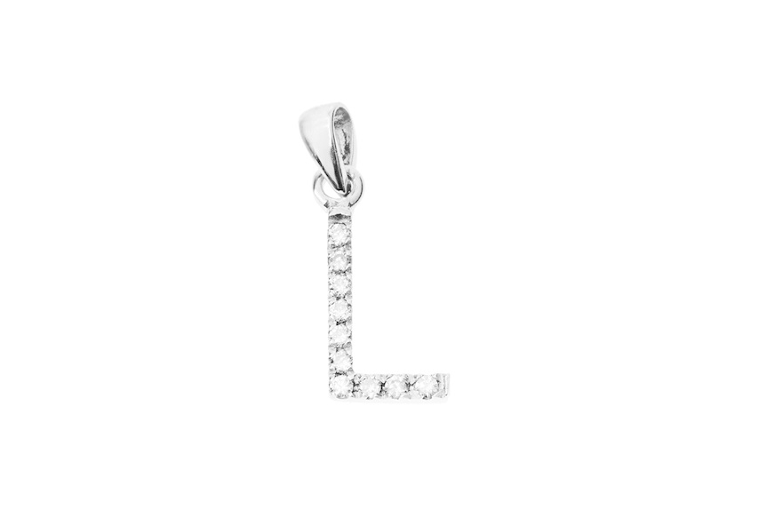 Pendant Letter L gold 750‰ with diamonds Selezione Zanolli