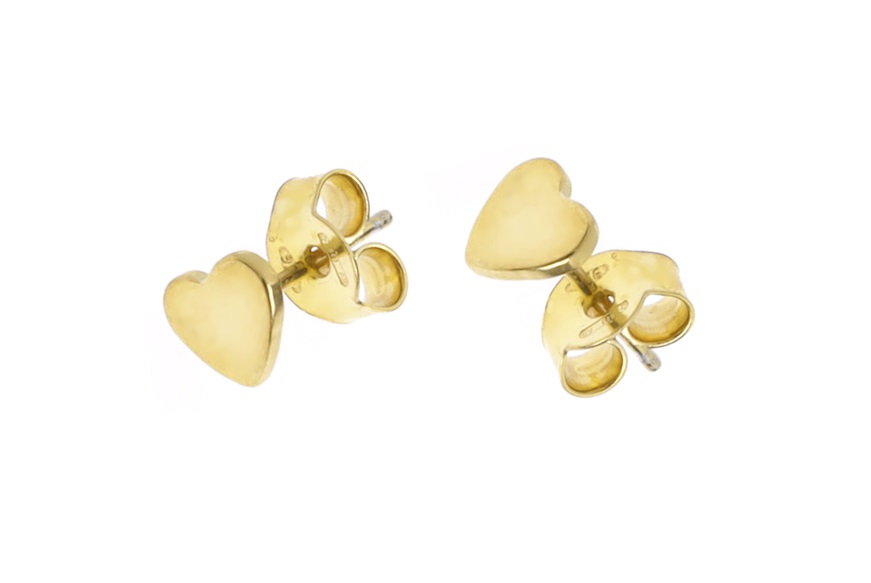 Orecchini Mignon Cuore argento dorato lucido Selezione Zanolli