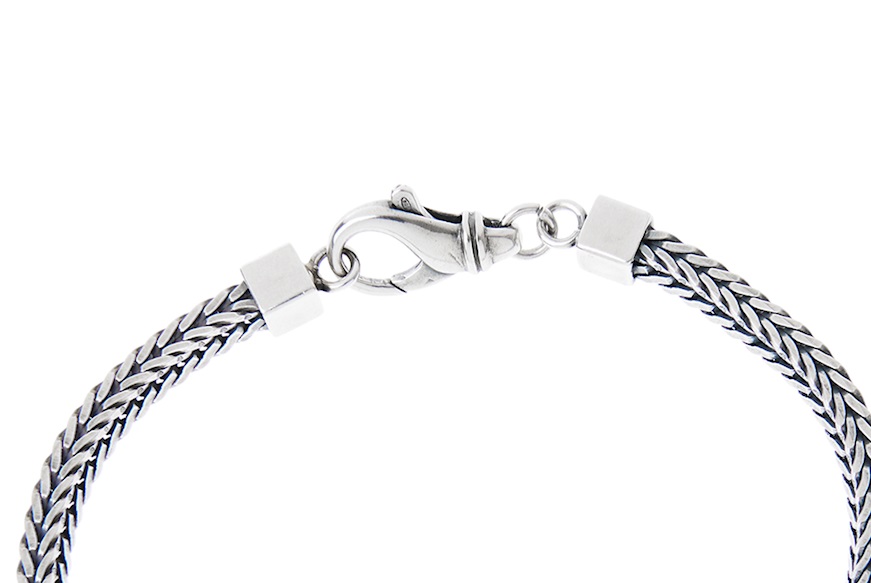 Bracciale Uomo Deep argento con piastrina Sovrani