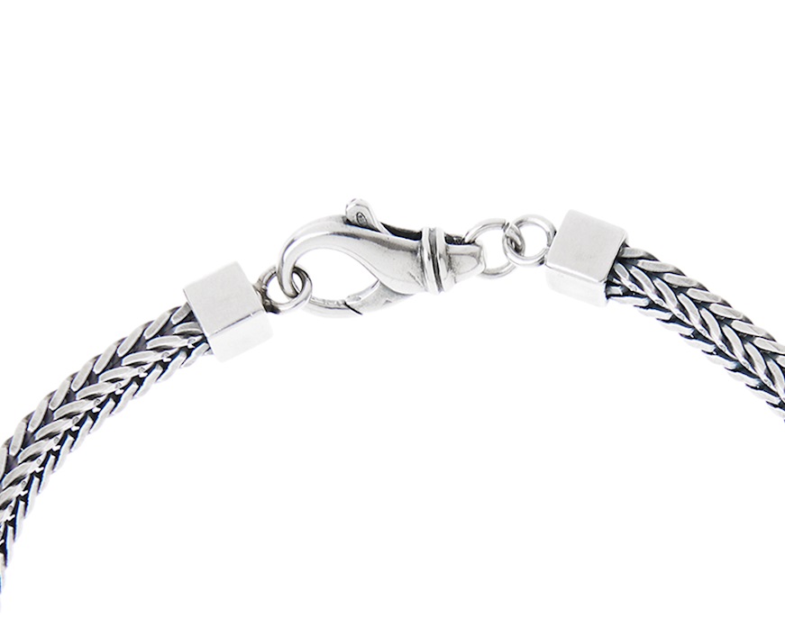 Bracciale uomo Deep argento con piastrina Sovrani
