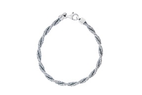 Bracciale uomo Deep argento a maglia intrecciata Sovrani