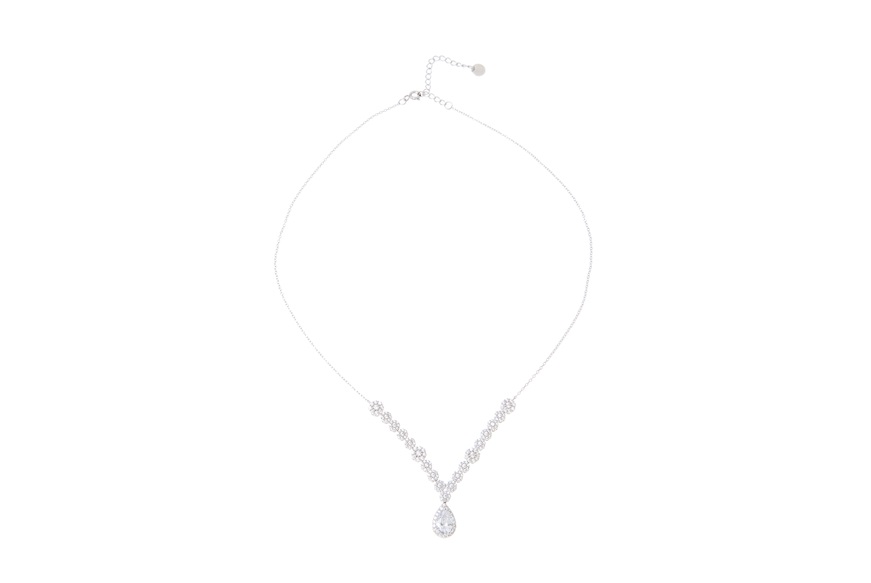 Necklace Luce silver with cubic zirconia Sovrani