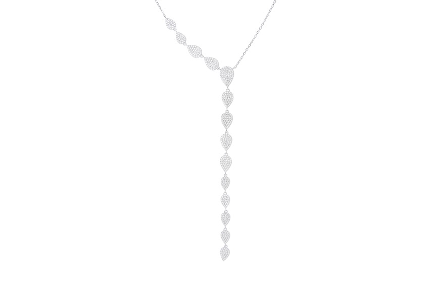 Necklace Luce silver with cubic zirconia Sovrani