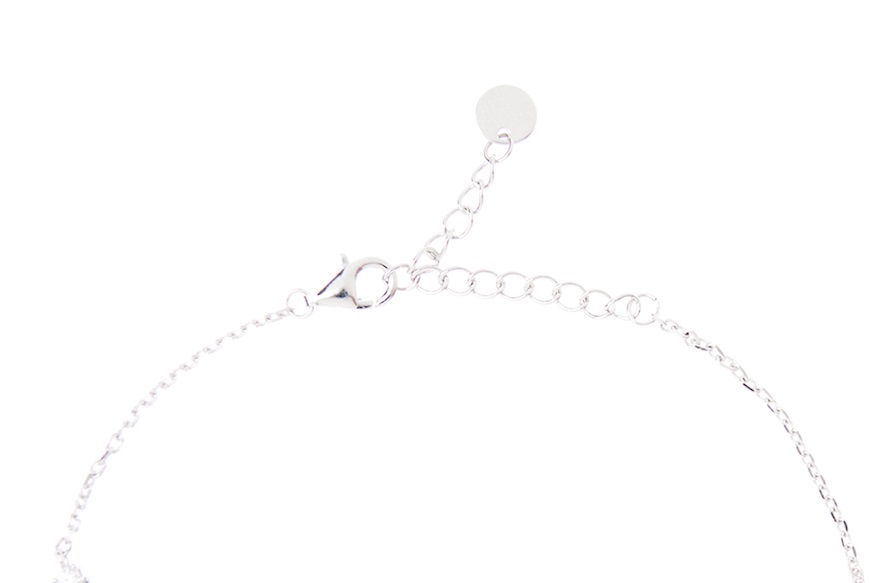 Bracciale Luce argento con cubic zirconia e zircone rubino a cuore Sovrani