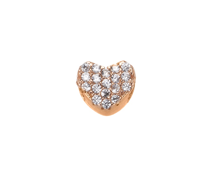 Ciondolo cuore Dancing Names argento con zirconi Sovrani