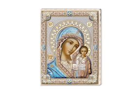 Pannello Madonna di Kazan argento pvd Selezione Zanolli