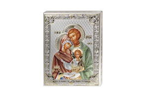 Pannello Sacra Famiglia argento pvd Selezione Zanolli
