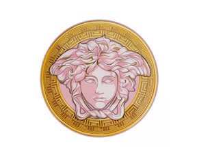 Piatto frutta Madusa Amplified porcellana rosa Versace