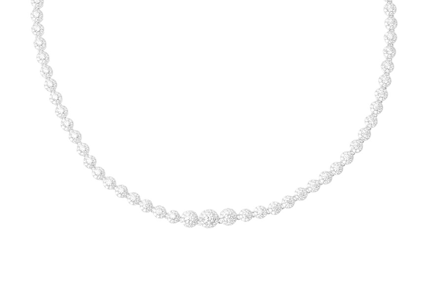 Necklace Luce silver with cubic zirconia Sovrani