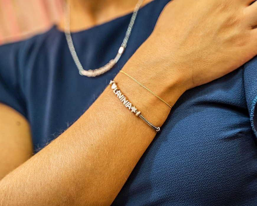 Star Charm Dancing Names silver with zircons Sovrani