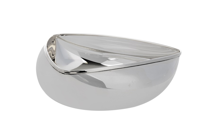 Triangular bowl silver Selezione Zanolli