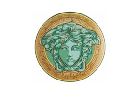 Charger plate Madusa Amplified porcelain green Versace