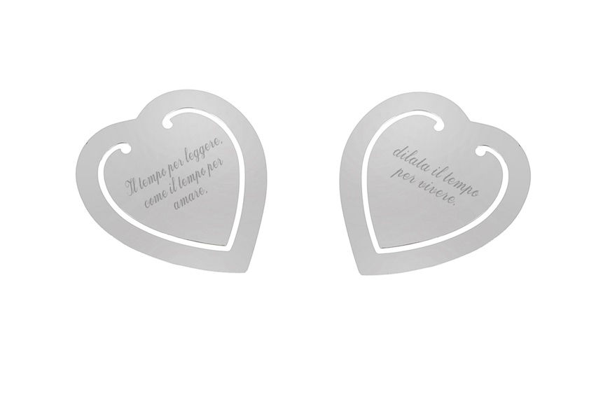 Bookmark silver heart shaped Selezione Zanolli