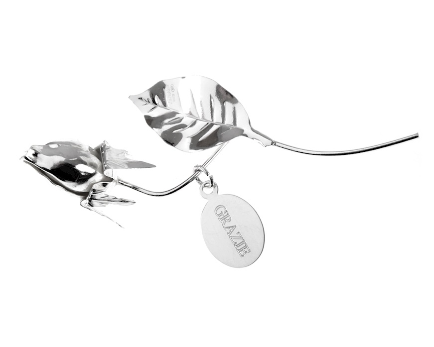 Bomboniera Rosa argento Selezione Zanolli