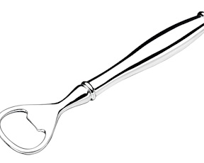 Classic bottle opener Elegance silver plated Selezione Zanolli