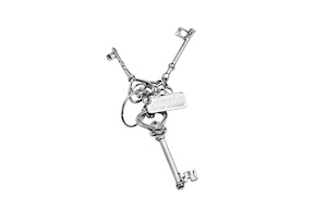 Mazzo di chiavi argento con piastrina Selezione Zanolli