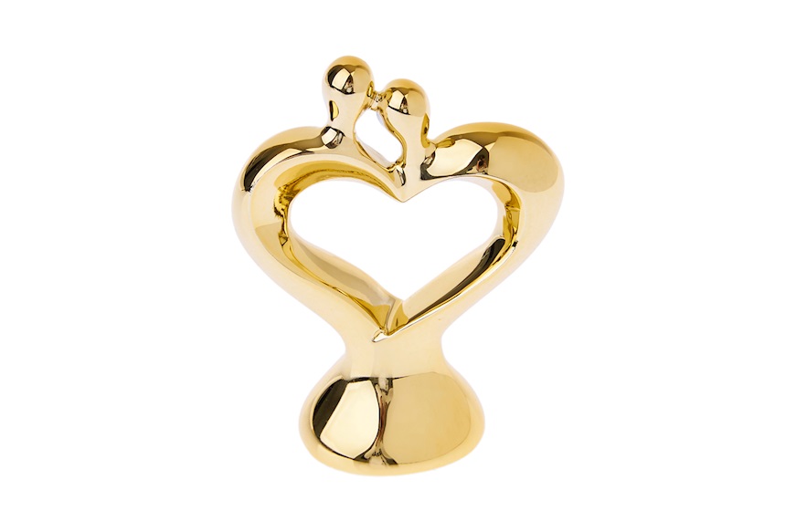 Couple Statue small golden heart Selezione Zanolli