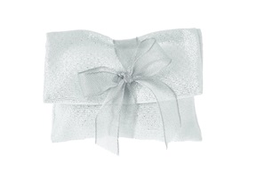 Favor Sugared Almonds silver with silver bow Selezione Zanolli