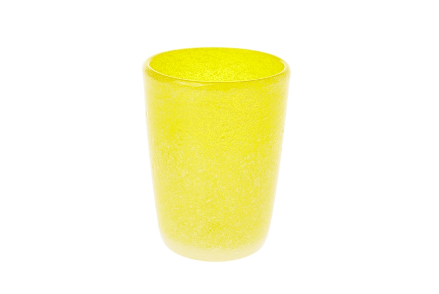 Bicchiere giallo trasparente Memento