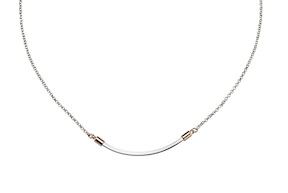 Collana Dancing Names argento con elementi in oro rosè e centrale rigido Sovrani