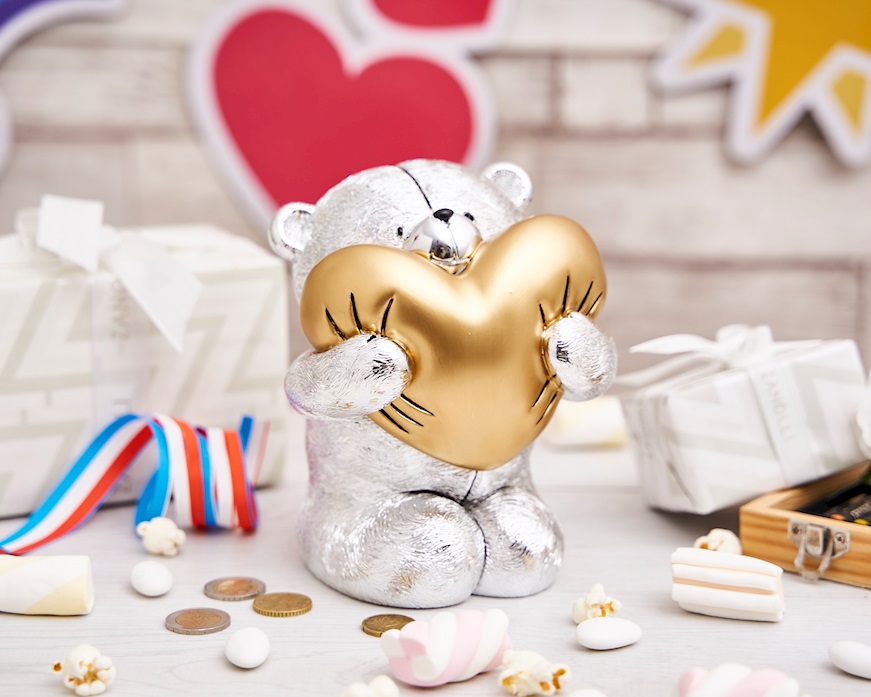 Salvadanaio orsetto Forever Friends con cuore Selezione Zanolli