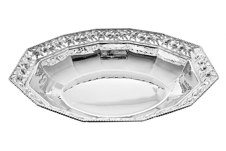Oval centerpiece Della Robbia silver Selezione Zanolli