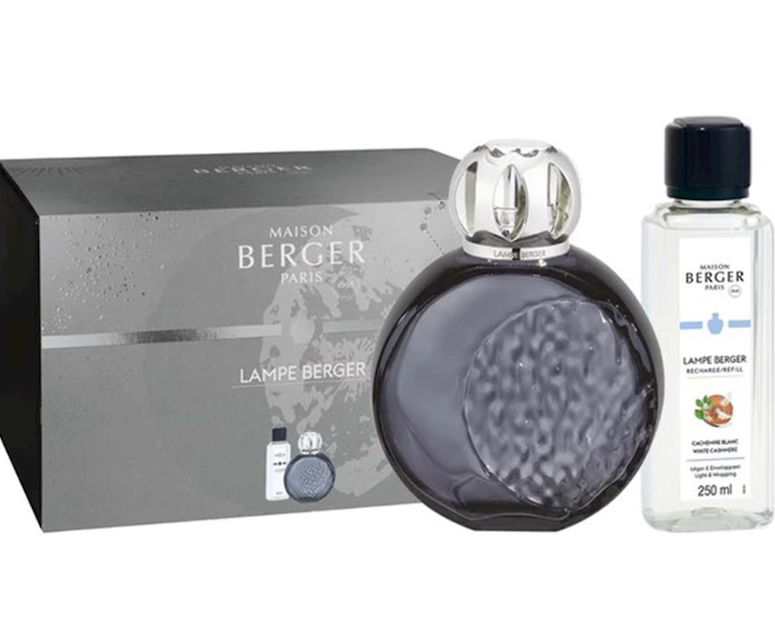 Cofanetto lampada catalitica Astral Grise con profumo 250 ml Cachemire Blanc Maison Berger Paris