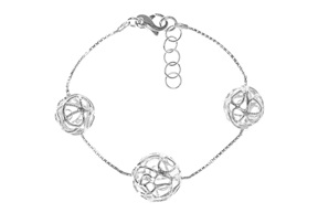 Bracelet Dorothy silver with abstract boules Selezione Zanolli