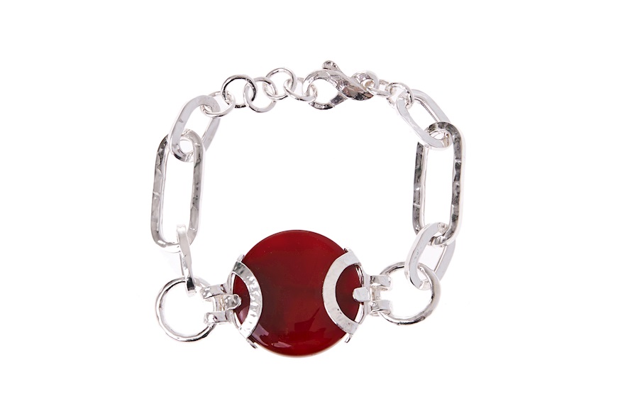 Bracelet Miranda silver with red agate Selezione Zanolli