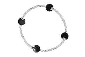 Bracelet Miranda silver with black agate Selezione Zanolli