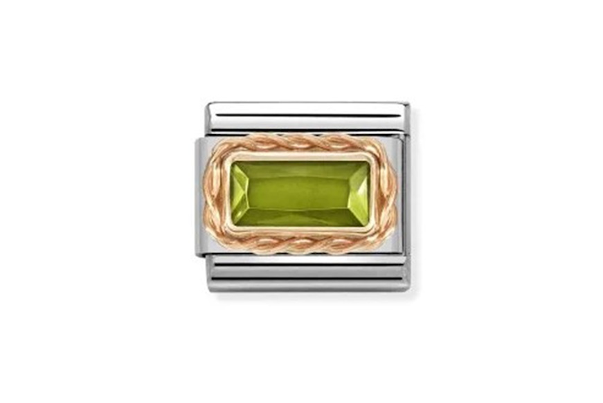 Peridote Stone Composable steel and rosè gold Nomination